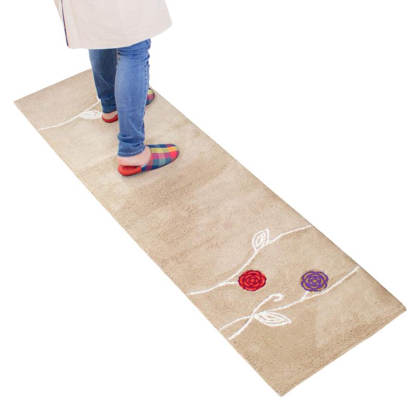 オカ エトフ キッチンマット 約50×180cm (ベージュ)
