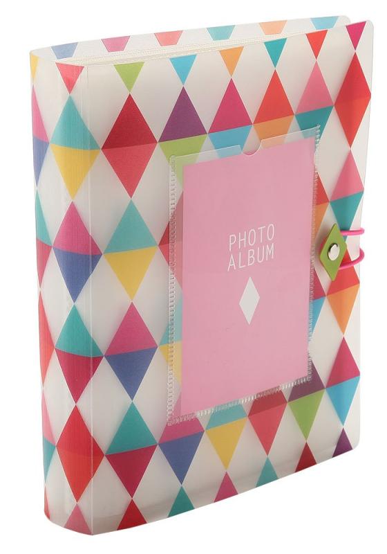 VANJOH バンド付アルバム KG200 Photo Album L・ポスト・KG 200枚収納 ダイヤモンド 802130 ピンク