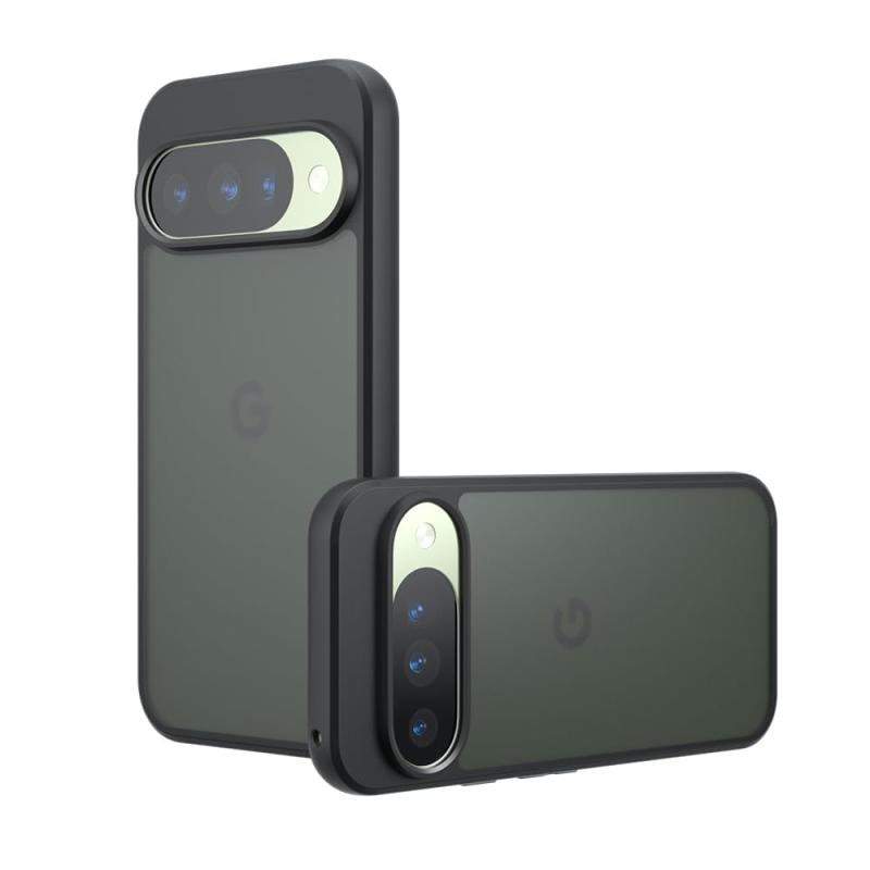 Rakuten - 【TIFIYA】For Google Pixel 10/10 Pro 用 ケース 米軍MIL規格 TPU+PC 2重構造 指紋防止 グーグルピクセル10 対応 ケース 衝撃吸収 落下防止 耐久性 軽量 ピクセル10 pro カバー 半透明（ブラック）