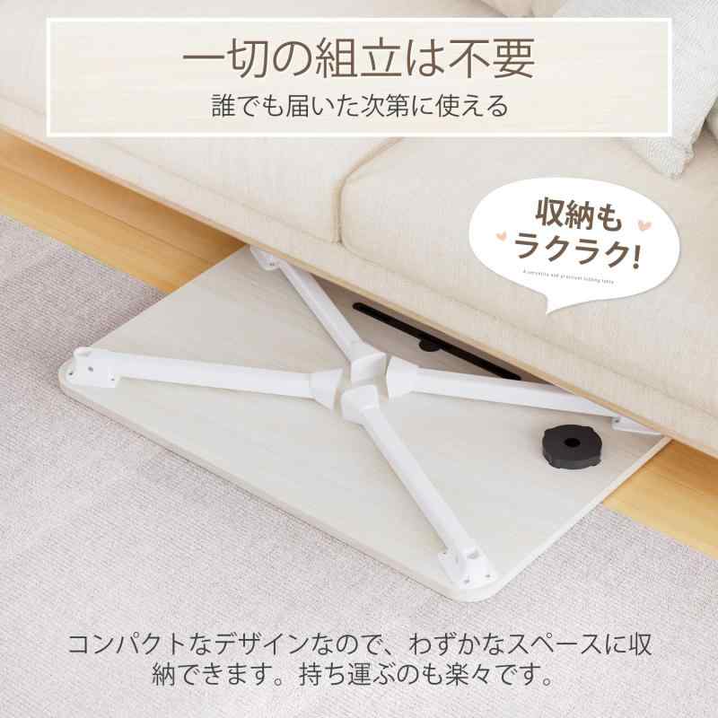 折りたたみテーブル ちゃぶ台 幅70cm*奥行40cm*高さ34cm 組み立て不要 パソコンデスク リモートワーク ミニテーブル 座卓 コンパクト タブレットスタンド ドリンクホルダー付き 持ち運び便利 root-house-10046267 RoothouseStore サンプル画像2