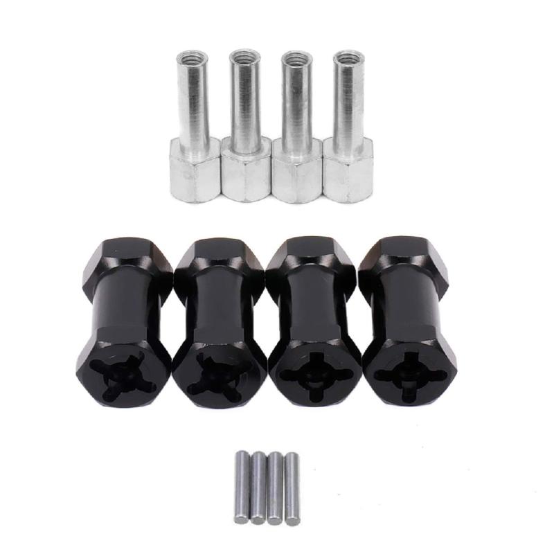 ShareGoo 4個セット 12mm アルミホイール 六角ハブ 25mm オフセット エクステンション 六角ドライブ アダプター コンバイナー カプラー 変換 1/10 RC クローラー アキシャル SCX10 CC01 ジープ ラング