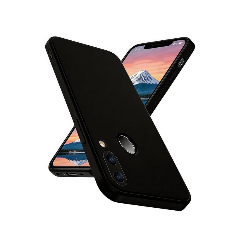 Rakuten - 対応 Huawei P20 Lite HWV32 Nova 3e ケース 耐衝撃 滑り止め 指紋防止 米軍MIL規格 マット仕上げ ストラップホール付き 黄変防止 耐久性 カバー ケース（マットブラック）