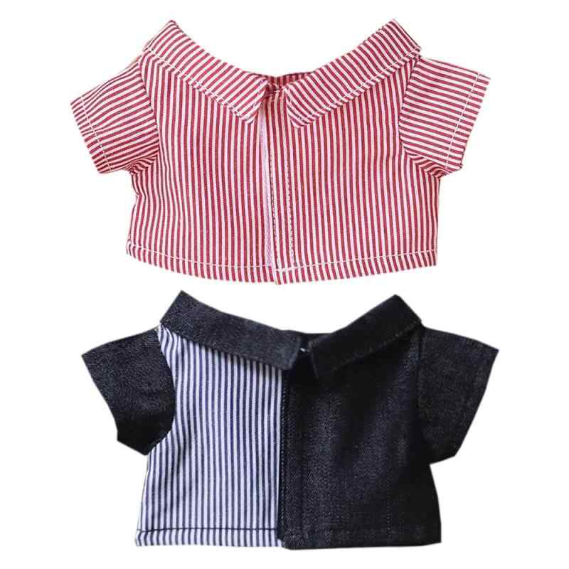 樂天商城 - niannyyhouse　20cm人形の服　ぬいぐるみ 用　ワイシャツ　ストライプ　シャツ　綿人形の服　着せ替え (t-4)