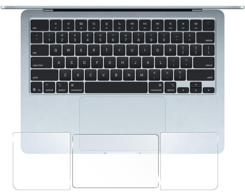 Rakuten - LAZIRO フィルム MacBook Air 13インチ(M4 2025年モデル) 用 保護 フィルム [トラックパッド用/パームレスト用] 【強化ガラスと同等の高硬度 9Hフィルム】 簡単貼り付 自動吸着 HD高透過率 飛散防止