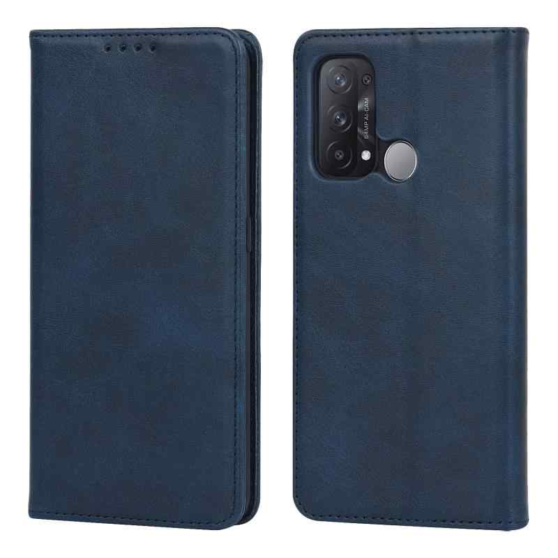 【Hamany】対応 oppo Reno5 A ケース 手帳型 オッポリノ5a ケース カード収納 A1010P スマホケース CPH2199 耐衝撃 耐久性 耐摩擦 横置きスタンド機能 マグネット式 レザー カバー -ヴィンテージブルー