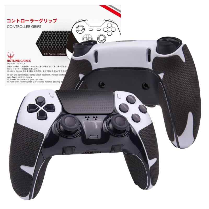 Hotline Games PS5 コントローラーグリップ 滑り止め グリップシール 滑り止め グリップ テープ PlayStaion 5 DualSense Edge コントローラー アンチスリップテープ 【 グリップ力強化/吸汗力 超薄0.6mm /