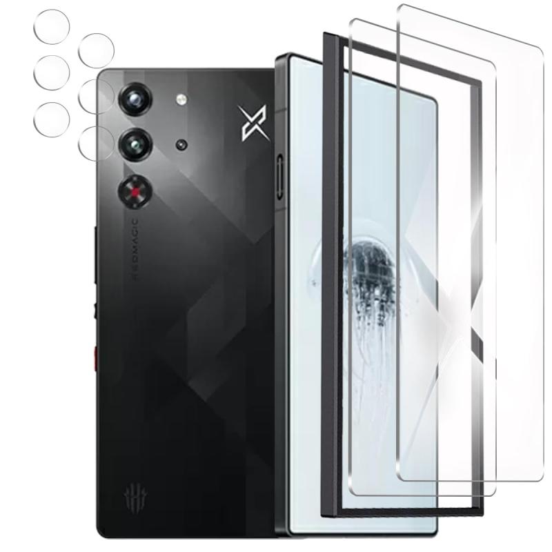 Rakuten - REDMAGIC 10 Pro ガラスフィルム + REDMAGIC 10 Pro カメラフィルム【旭硝子日本製】REDMAGIC 10 Pro+ フィルム 指紋認証対応 硬度9H 耐衝撃 スクラッチ防止 自動吸着 露出オーバー防止 気泡ゼロ 指紋防止