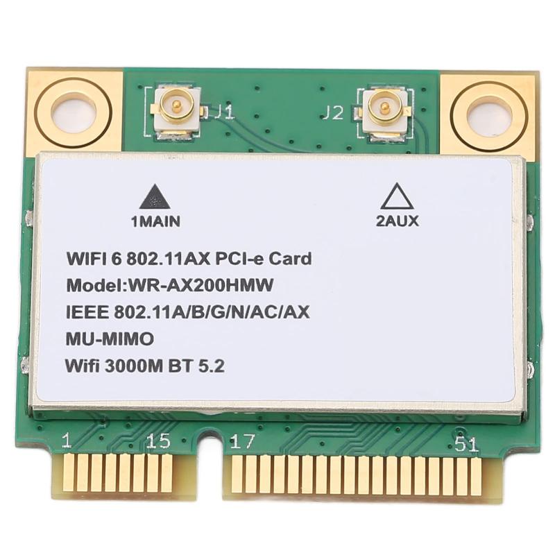 PCI E ネットワーク カード、6GHz バンド PCB WIFI カード、MU MIMO マルチ スレッディング、ミニ PCIE ハーフトップ インターフェイスをサポート、PC 用