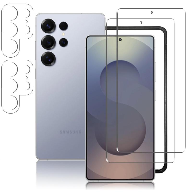 Galaxy S25 Ultra 5G ���饹�ե���� + galaxy s25 ultra �����ե����ڰ��˻��������۶������饹 ����ǧ���б� ����9H �Ѿ׷� ������å��ɻ� ��ư���� Ϫ�Х����С��ɻ� ��ˢ���� �����ɻ� �����