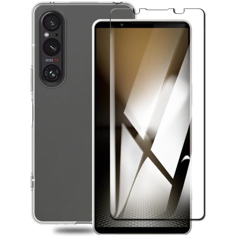 樂天商城 - Xperia 1 VI ケース + エクスペリア 1 VI フィルム【日本製素材旭硝子製】エクスペリア 1 VI ガラスフィルム 全面吸着 高透過率 硬度9H ラウンドエッジ加工 Xperia 1 VI 用の ケース 薄型軽量 衝撃吸