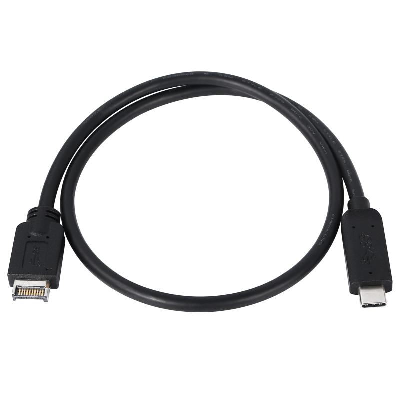 RoothouseStoreのCERRXIAN USB3.1フロントパネル延長ケーブル,Type E男性からType C男性内部アダプターケーブル-0.5m/1.5インチ｜アングル2