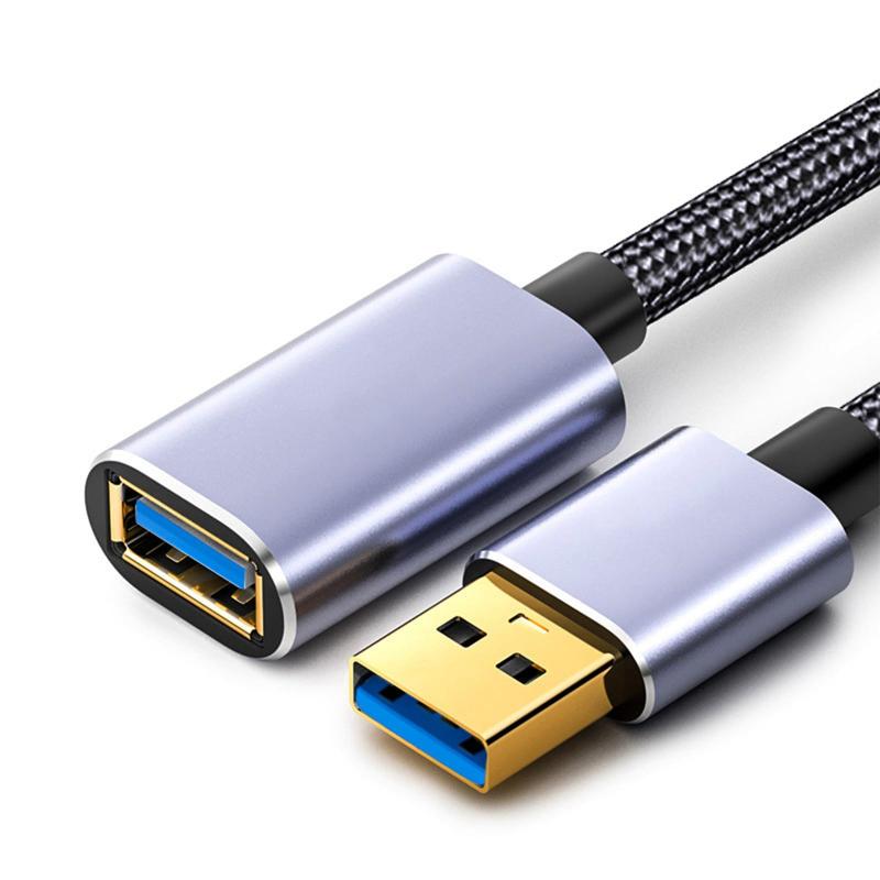 USB延長線USB 3.0延長線5 Gbps高速データ転送 (USB タイプA オス - タイプAメス)延長線ナイロン編み金メッキコネクタ 、延長線コネクタPC、ノートパソコン、プリンタ、ドライバ、マウス、キーボ