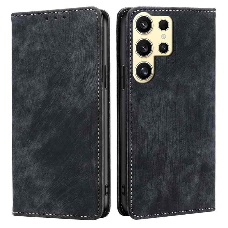 Rakuten - AiMaoo Samsung Galaxy S24 Ultra 対応 ケース 防塵 耐衝撃 傷つけ防止 軽量 手作り PUレザー カード収納 RFID磁気防止 マグネット スタンド機能 ケース 手帳型 Galaxy S24 Ultra 用 (ブラック)