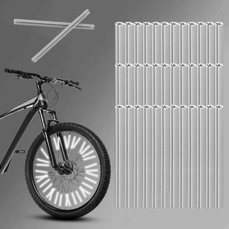 LOYELEY 自転車 スポーク リフレクター 36本セット 反射チューブ クリップ ホイールリフレクター 取付け用 反射リフレクター 簡単装着 夜間 悪天候 可視 自転車改造 マウンテンバイク バイク