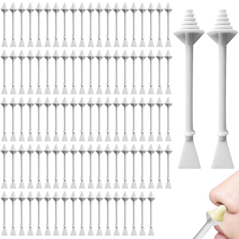 BOCAIDHK 鼻毛ワックス脱毛用スティック 100本入り 使い捨て脱毛ロッド ノーズクリ...