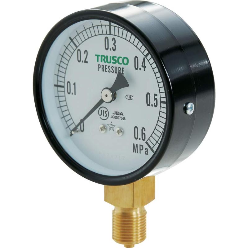 樂天商城 - TRUSCO(トラスコ) JIS汎用圧力計A型75φ 圧力レンジ0.0~0.60MPa TPG75-0.6