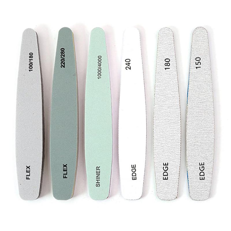 ネイルファイルセット 爪やすり ネイルバッファー ネイル用品 研磨から仕上げまで プロ用ネイルケアツール ジェルネイル用 多機能バッファーファイル 6本セット（150/180/240/100-180/200-280/1000-