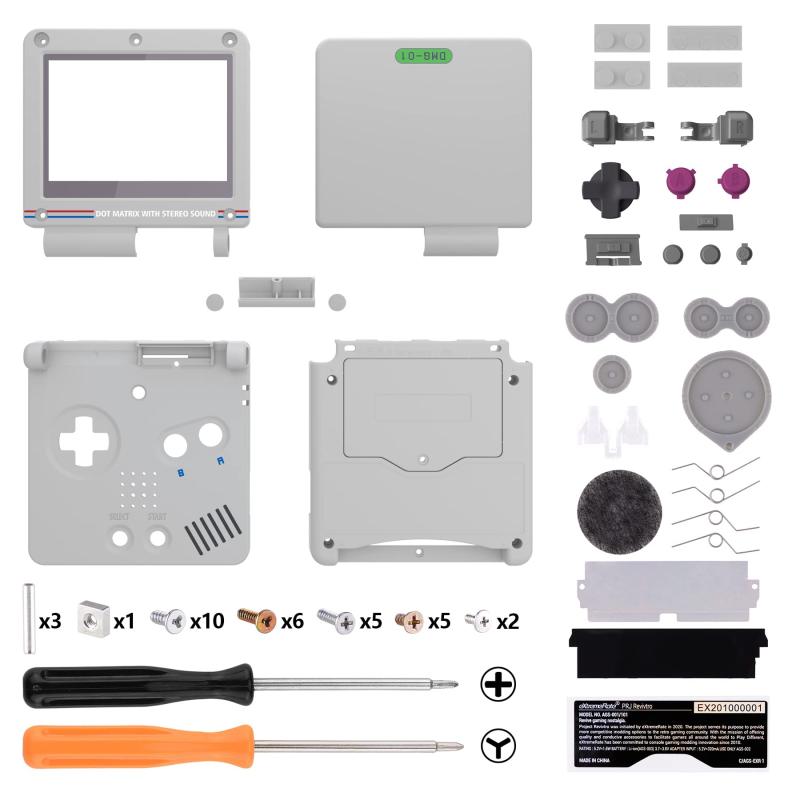 IPS GBA SPアップグレードeXtremeRateカスタム交換用ハウジングシェル-レトロデザインIPSと標準 LCD の両方に対応-コンソールやスクリーンは付属していません