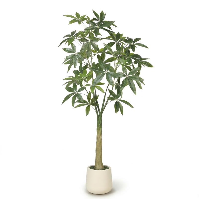 FEELEAD 新生活のインテリアに パキラ 人工観葉植物 150cm 大型 ねじり幹 フェイクグリーン 【光触媒 空気清浄】 root-house-10187605 RoothouseStore パッケージ画像