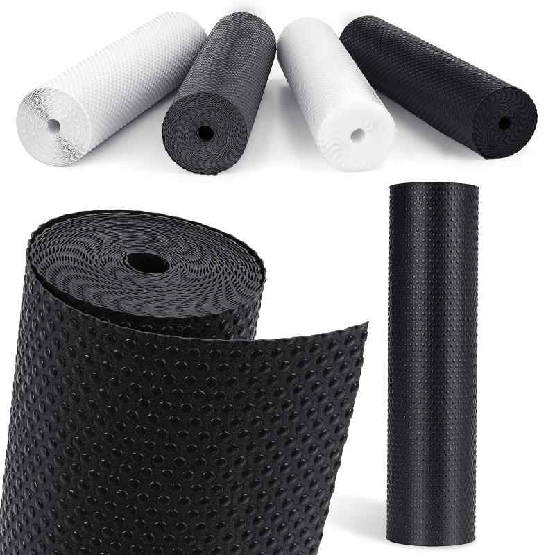 Rakuten - MooiFun 食器棚シート キッチンシート シェルフライナー 裁断可能 EVA製 保護マット 滑り止め 防湿 防油 食器棚／引き出し／キッチンに適用 家具保護 (40*600cm/ブラック)