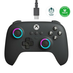 8BitDo Ultimate C Xboxの有線コントローラー、RGB照明火輪とホールエフェクトジョイスティック、XboxシリーズX | S、Xbox One、Windows 10/11と互換性があります - 正式にライセンス (Dark Gray)