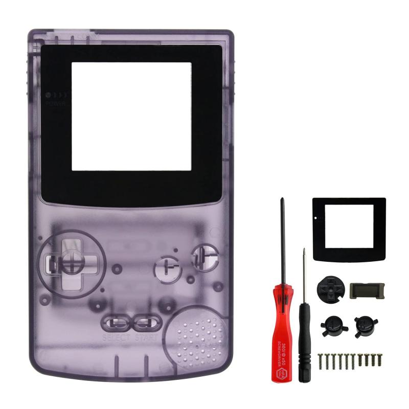 楽天RoothouseStoreOSTENT カバー フルハウジング シェル ケース 交換 任天堂 GBC ゲームボーイカラー コンソール用 （Clear Purple）
