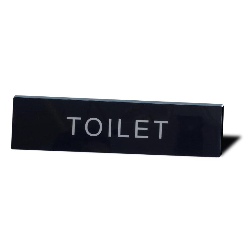 Rakuten - XILIWU TOILET（文字のみ）トイレマーク トイレサイン トイレ表記プレート アクリル製 厚み3mm 14×3.5cm 屋外 防水 耐候 ステッカー