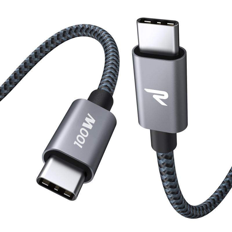 RAMPOW USB C ケーブル PD3.0対応 100W/5A 超高速充電 データ転送 断線防止 高耐久...