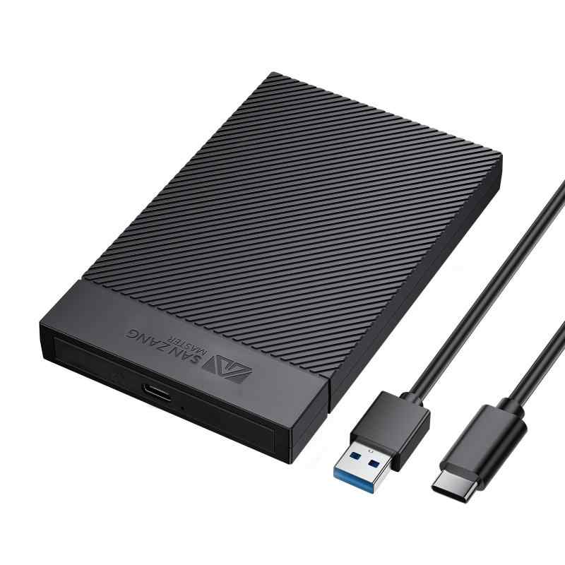 樂天商城 - SAN ZANG MASTER 2.5インチ HDD ケース USB 3.1 6Gbps接続 SATA UASP対応 ssd ケース 2.5インチ 工具不要 HDD外付けケース 簡単着脱 ハードディスクケース9.5mm/7mm HDD/SSD対応 2.5