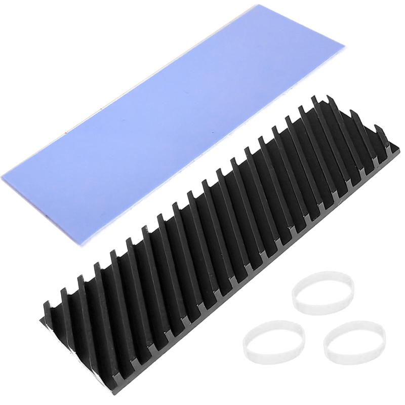 Hodyludy M.2 SSD ヒートシンク 銅 グラフェン被覆 4mm 導熱接着シート熱暴走対策 冷却ラジエーターフ..