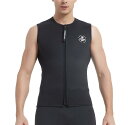 MORGEN SKY ウェットスーツ 3mm ウェットベスト 保温インナー 裏起毛 フロントジッパー ノースリーブ ウェットインナー 男女兼用 108(黒,L)