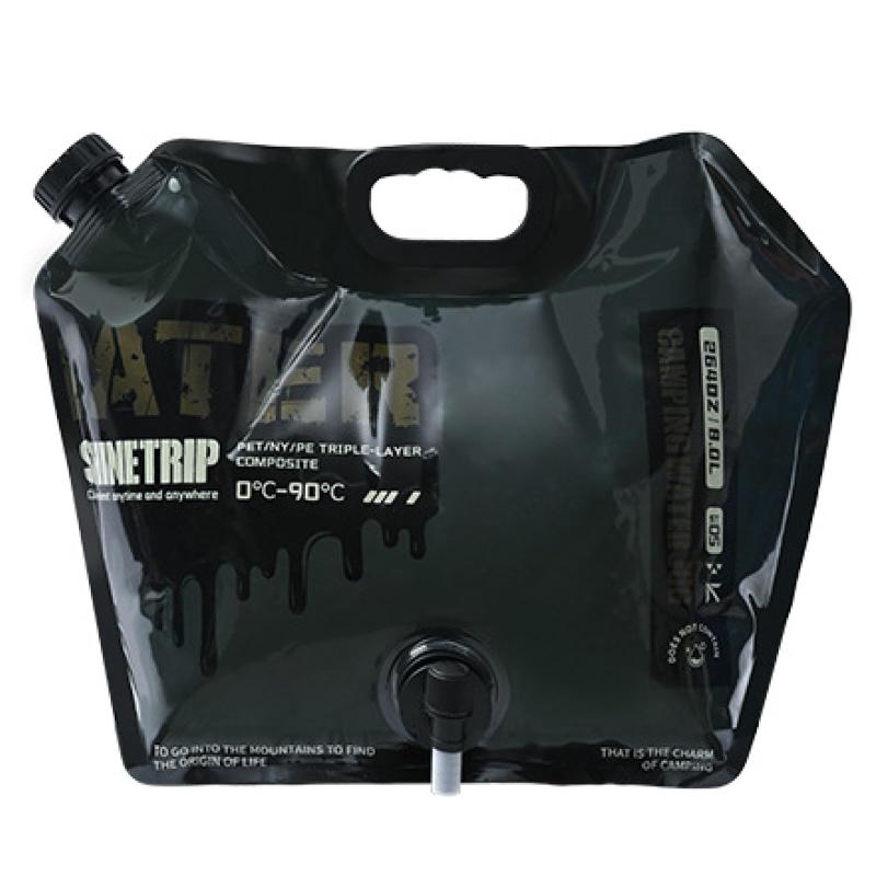樂天商城 - TRIWONDER 水タンク ウォータータンク 8L ポリタンク ウォーターバッグ キャンプ用品 レジャー 防災グッズ アウトドア 注ぎやすいコック付き ウォッシャブル (ダックグリーン)