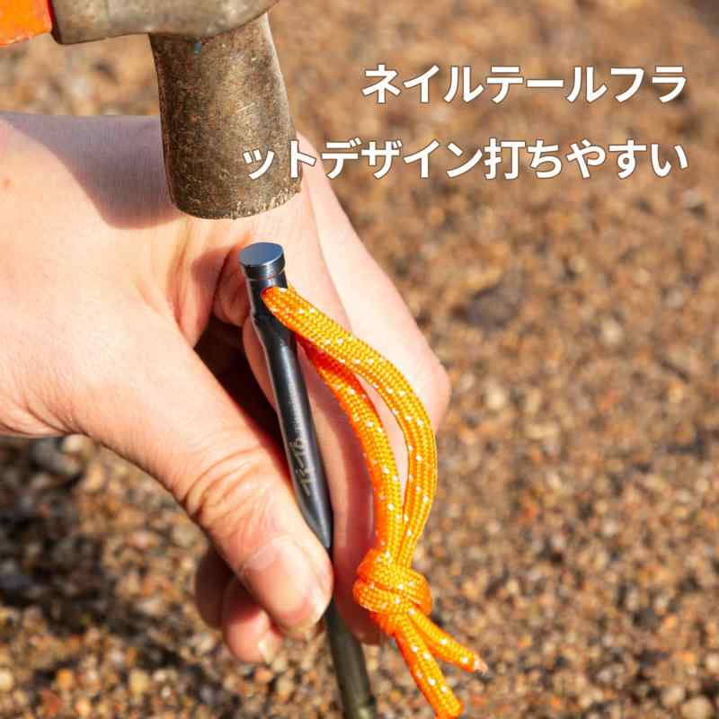 TiTo チタン合金直釘 テントペぐ 165MM 高强度 耐磨耗 錆びなく 軽量 持ち運び便利 硬い土 砂地 岩場 草地用 チタンペグ アウトドア キャンプ用品 収納バッグ付き 6/8本セット (5*165MM-8PCS- マルチ root-house-10217506 RoothouseStore サンプル画像3