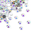 XIULIラインストーン DIY ネイルを飾てと服装使用 高い採光 ホワイトAB ss3-30 (3.2mm ss12(1440粒), AB)