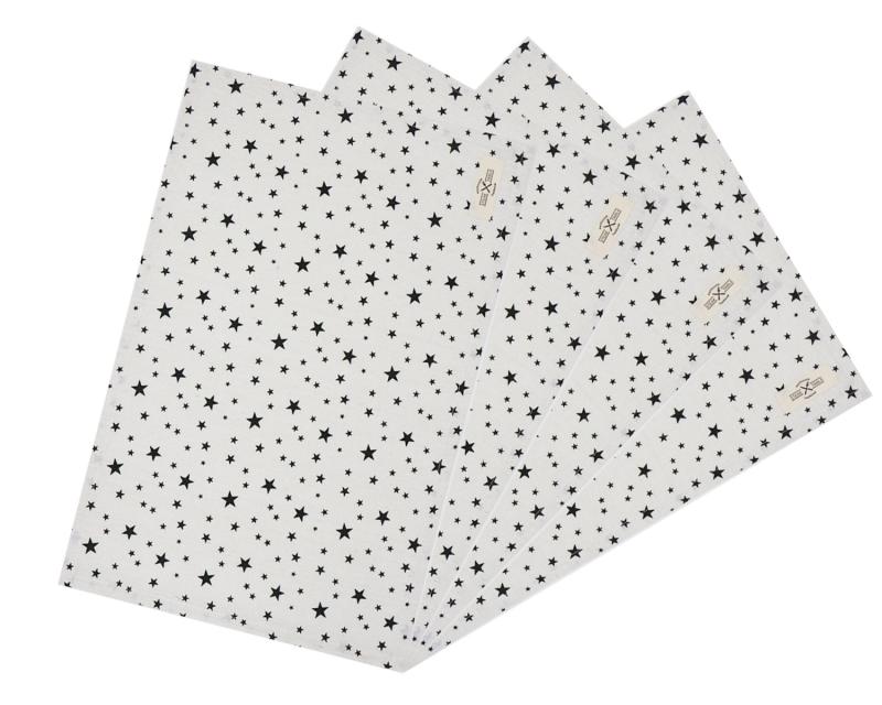 wellhouse ランチョンマット 綿 麻 大きい 60x40cm 雰囲気アップ 給食ナフキン 布 丸洗いOK (L 単層 4枚, ホワイト/星)素材：綿麻生地単層仕様　　L サイズ：40cm×60cm　　商品内容：同色4枚セットランチョンマットとしてはもちろん、テーブルセンター、小物置き、目隠しに・使い方はあなた次第 。いつものダイニングも簡単にイメージチェンジ。　汚れても、手洗い可能。お料理に合わせてランチョンマットを選べば、手料理もグッと引き立つ保育園・幼稚園・学校用だけではなく、ご自宅用としても