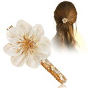 FASELE ヘアクリップ 立体花 ヘアピン スリーピン 前髪留め 花柄 森ガール 髪飾り 一字型ピン ダッククリップ 女性 優しい 可愛い 洋服 和服 おしゃれ 誕生日 発表会 結婚式 卒業式 入学式 パ