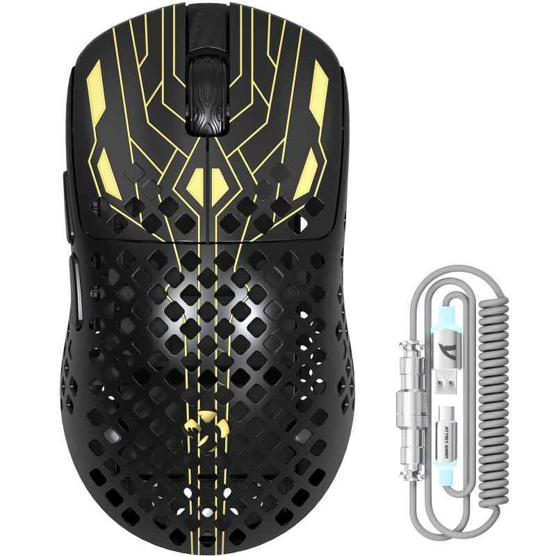 ATTACK SHARK x MAMBASNAKE M2 ゲーミングマウス カーボンファイバー BK52820 チップ PAW3395PRO 40000DPI 超軽量 41g 有線/ワイヤレスBluetooth/2.4GHz 50G加速度 650IPS