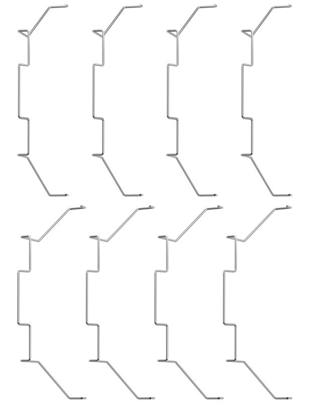 Novonest ファンバックル 120mm CPUクリップ ファンクリップ CPUクーラー用 固定バックル 弾性スチールメタル 8個