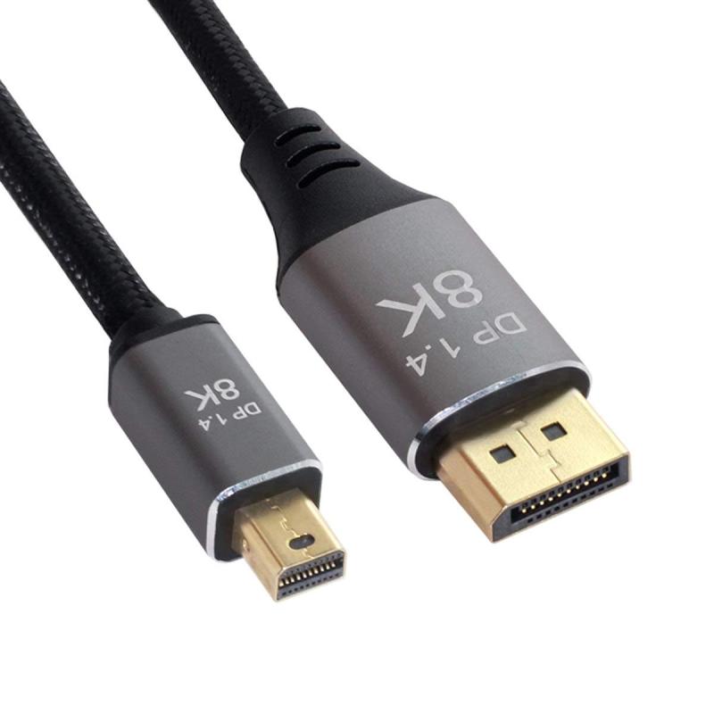 Cablecc DisplayPort 1.4 8K 60hzケーブルUltra-HD UHD 4K 144hz Mini DP to DP Cable 7680 * 4320 for Video PC Laptop TV