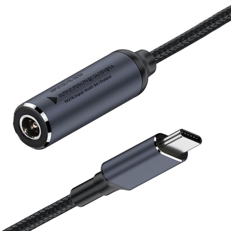 Cablecc 100W 充電 DC ジャック入力 USB-C タイプ C 電源ケーブル ノートパソコン 電話用 PD9V 5V 20V