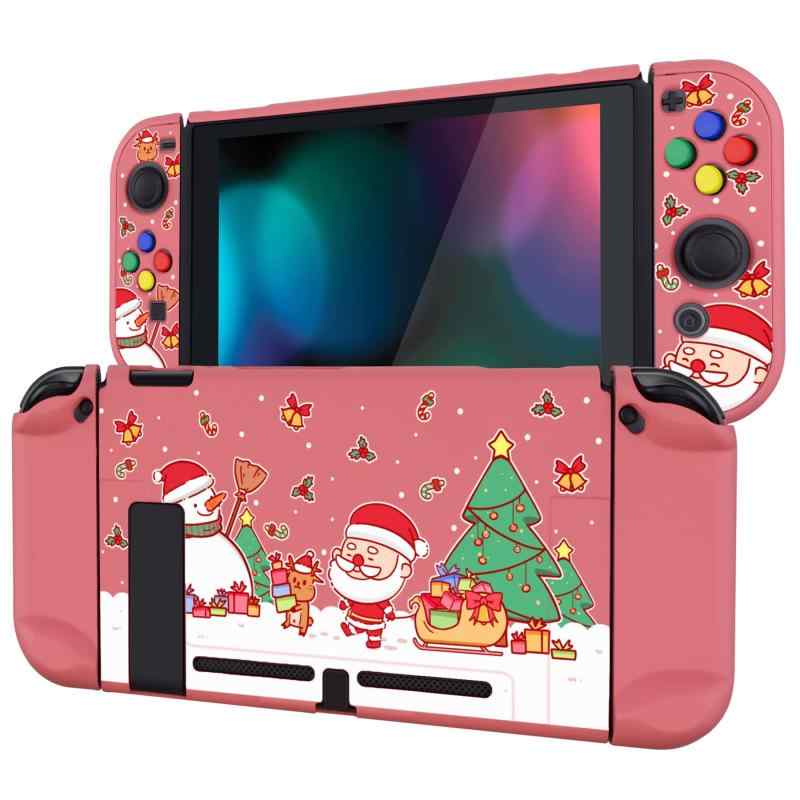 Rakuten - eXtremeRate PlayVital Switchコンソールに対応用バックカバー、NS Joyconハンドヘルドコントローラー分離可能プロテクターハードシェル、Switch用にカスタマイズされたドッキングできる保護ケース