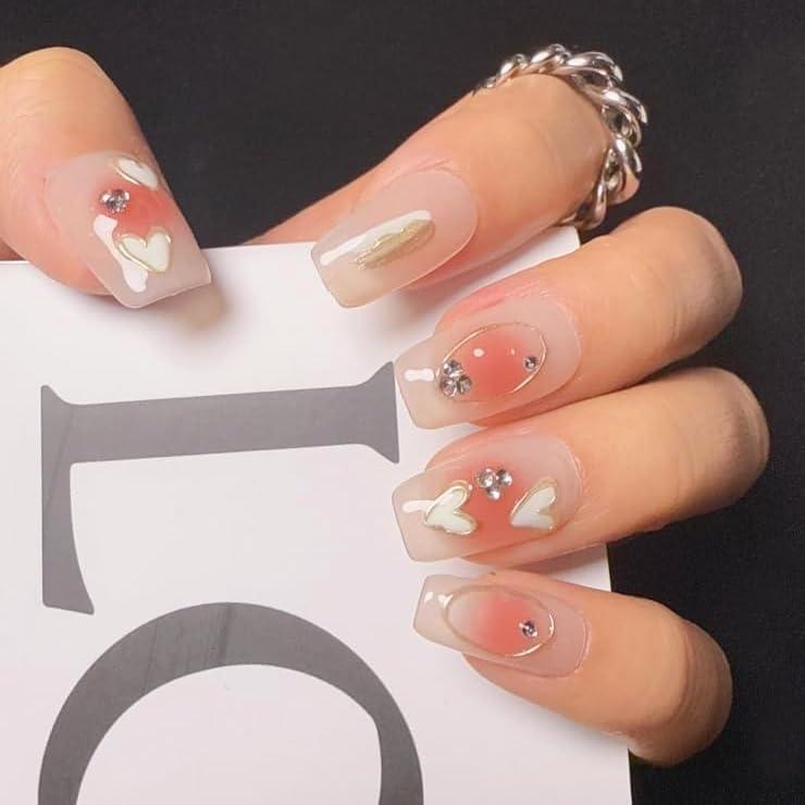 2IM Studio ネイルチップ 10枚入 職人仕上げ 和風ミニマルデザイン 上品シンプル 格子柄 ダイヤモンド グラデーション バタフライ 大理石柄 レオパード柄 ミディアム・ショートサイズ 手作り