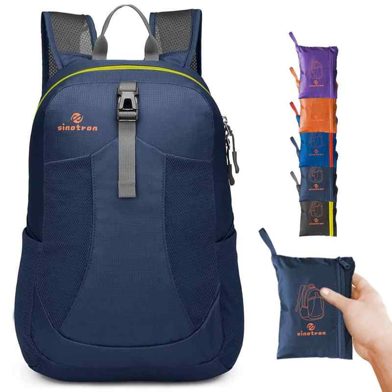 [sinotron] アウトドアバック 超軽量携帯リュック 折りたたみ可能バックパック 耐久性のある 22L大容量 収納性 マルチカラー 休暇、学校、キャンプ、ショッピングなど様々なシーンで適用（グ