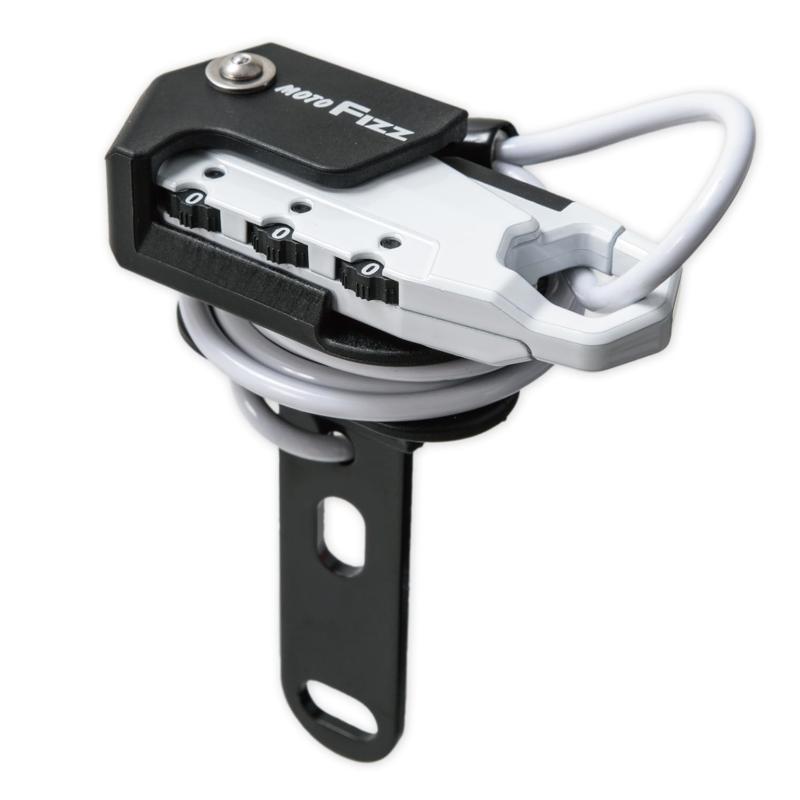 タナックス(TANAX) バイク用 盗難防止 ヘルメット用ワイヤーロック ストレート ホワイト 3桁ダイヤル式..