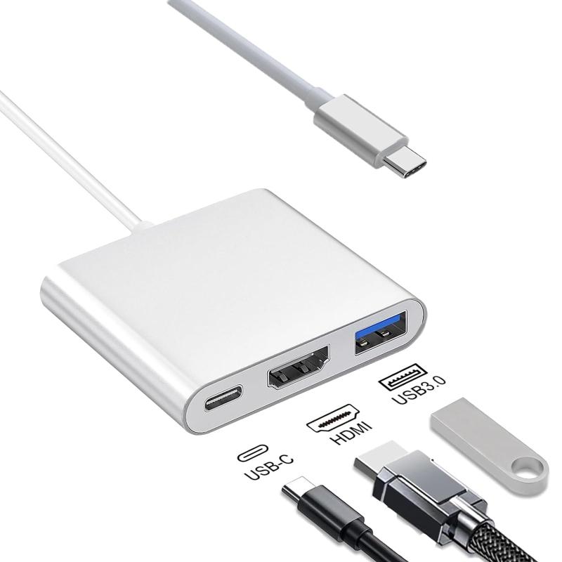 Rakuten - type c to hdmi adapter 3 in 1