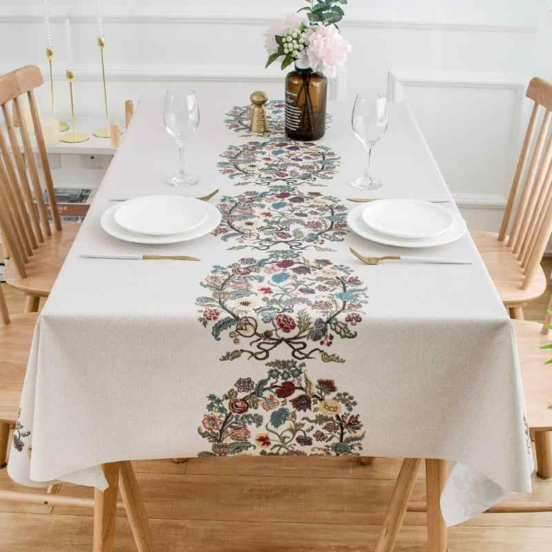 Rakuten - Hopeholic テーブルクロス ビニール おしゃれ テーブルカバー 撥水 PVC製 長方形 tablecloth 汚れ防止 防水 防油 北欧 テーブルマット 耐久 耐熱 ずれにくい 厚手 90×137cm カーキ2