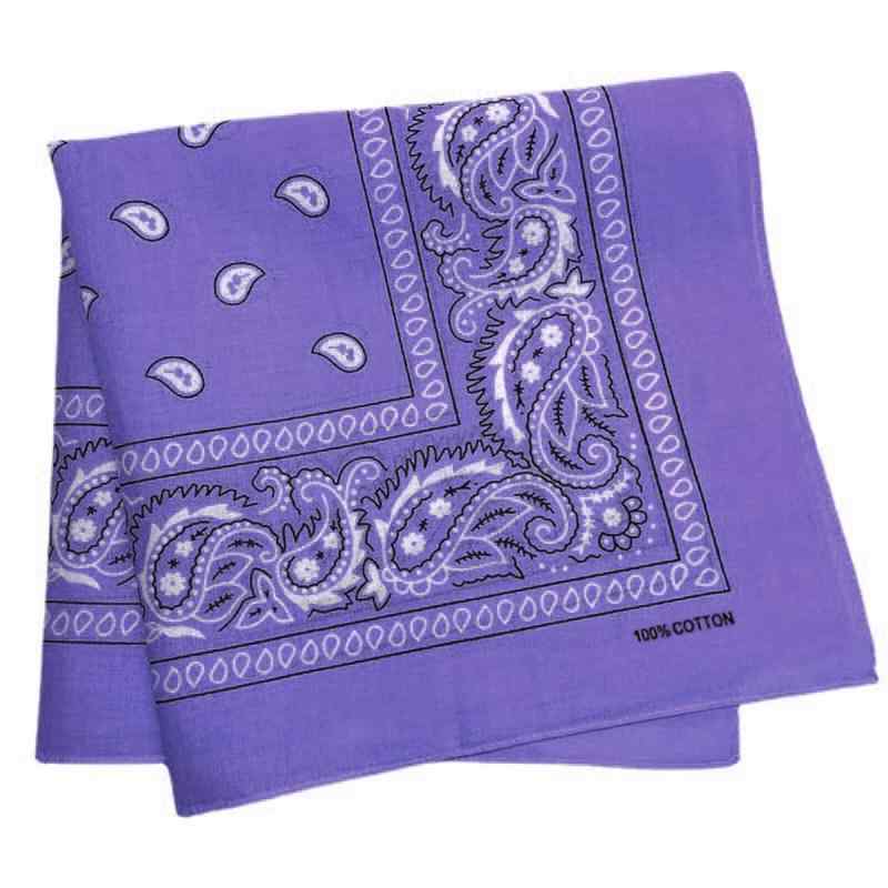 [Trifong] バンダナ 紫 ペイズリー 三角巾 おしゃれ 綿100% コットン 大判 カシューナッツ柄 ばんだな ..