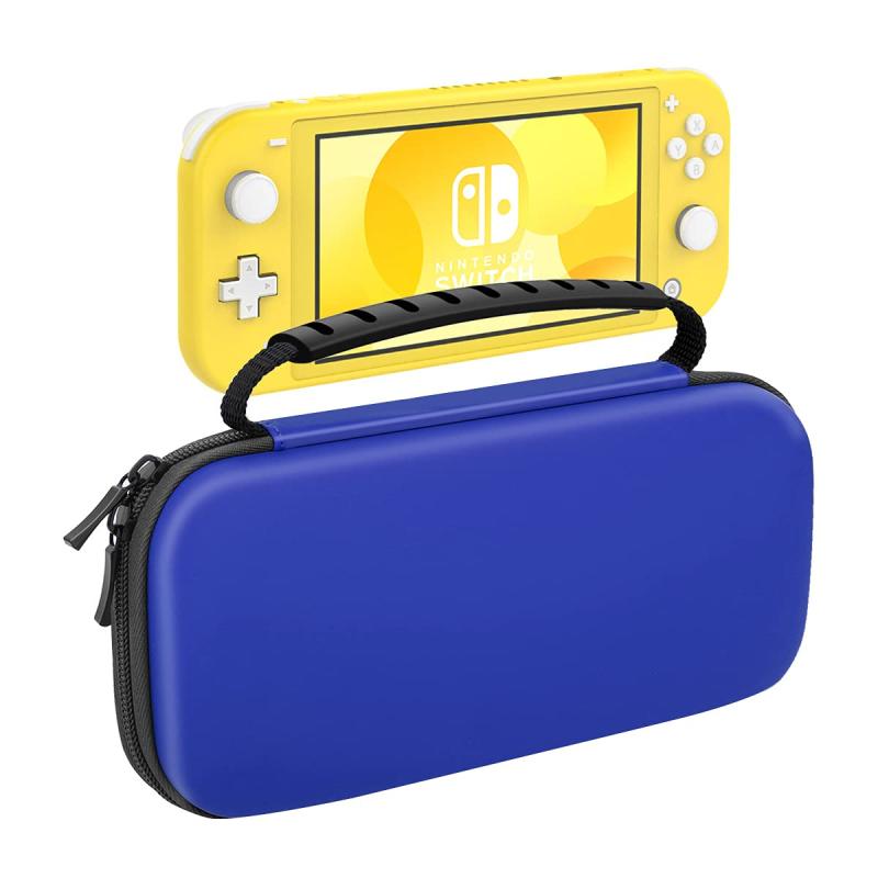 Switch Lite ケース ATiC ニンテンドー スイッチライト キャリングケース 収納バッグ EVA素材 耐衝撃 全面保護 軽量 Switch Liteコンソール /付属品 /10枚ゲームカード収納 持ち運び便利 ブルー