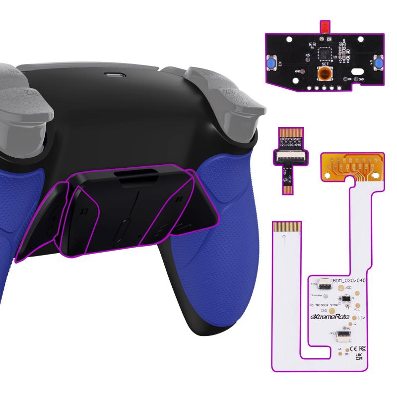 Rakuten - コントローラーではない。eXtremeRate ps5コントローラー（BDM-030&BDM-040&BDM-050）に対応用ラバーグリップ付きプラスティック製RISE4 V3背面リマップキット、ps5コントローラー用アップグレー