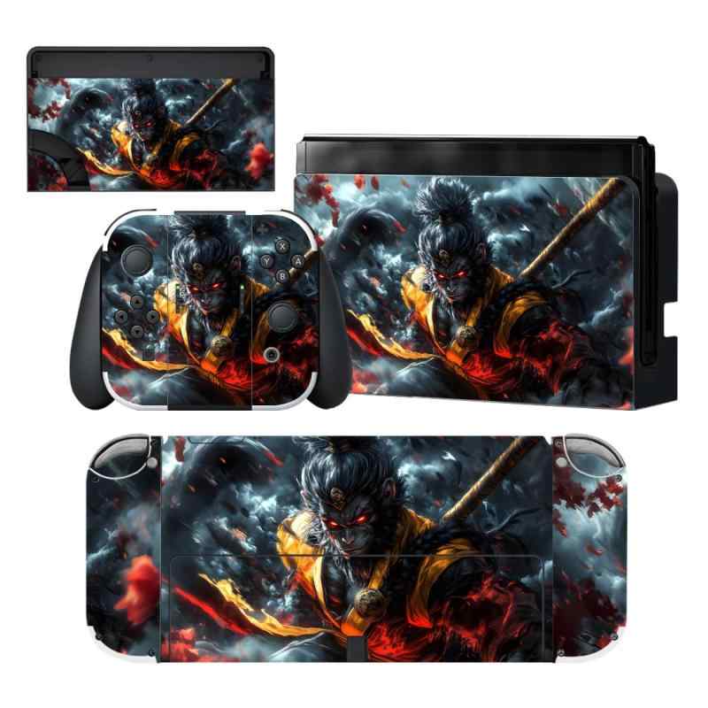 PlayVital 有機elモデルに対応用フルセット保護ステッカー、Switch OLEDコンソール＆ジョイコン＆ドック＆グリップに対応用カスタムビニールステッカースキンシール